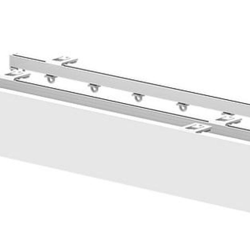 Dvoukolejnice s čelem s koncovými rohy pro záclony a závěsy